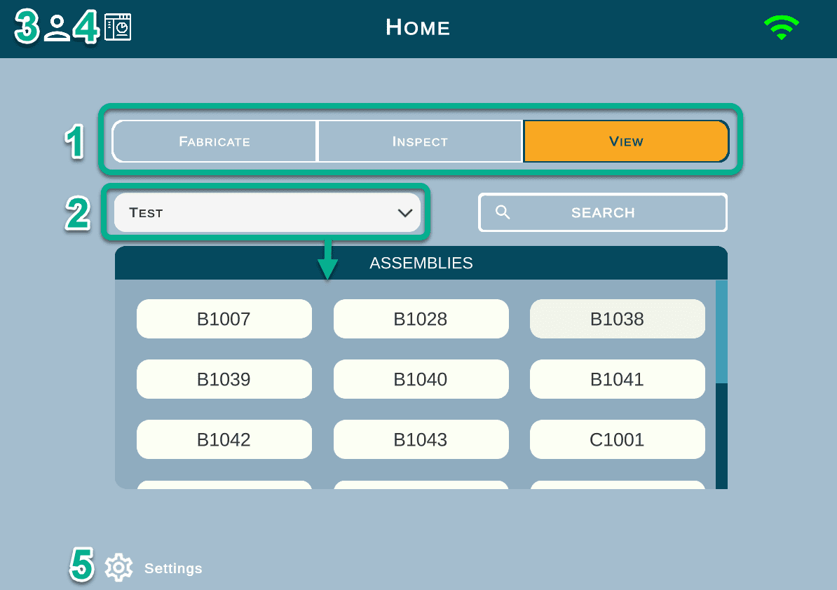 App homepage overview