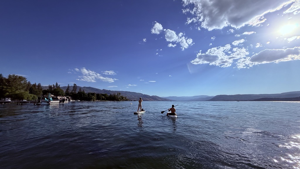 Paddleboarding on Okanagan Lake