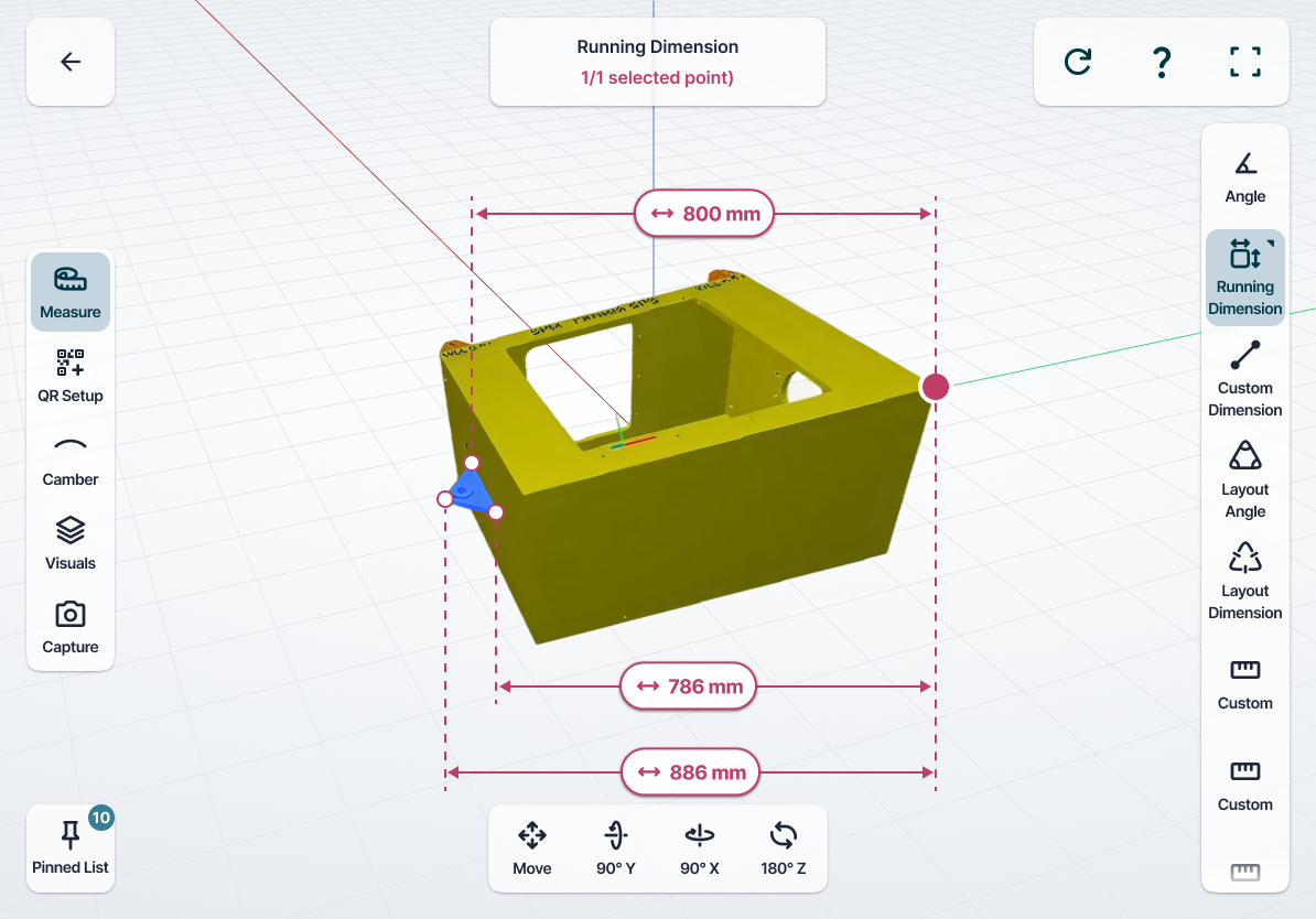 Layout dimension with other pinned dimensions